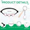 Romooa 32 Pcs Baseball Party Favors Includes 16 Mini Baseball Keychain with Wooden Bat 16 Baseball Charm Bracelets Baseball Beads Bracelet for Baseball Birthday Party Supplies Team Sports Party Favor view 2