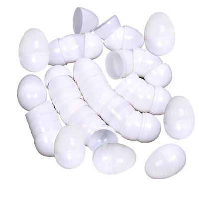 BlueMart 30pcs 2-3/8 inch White Blank Detachable Plastic Eggs DIY Painting Kits Easter Basket Stuffers DIY Easter Eggs B-E-E
