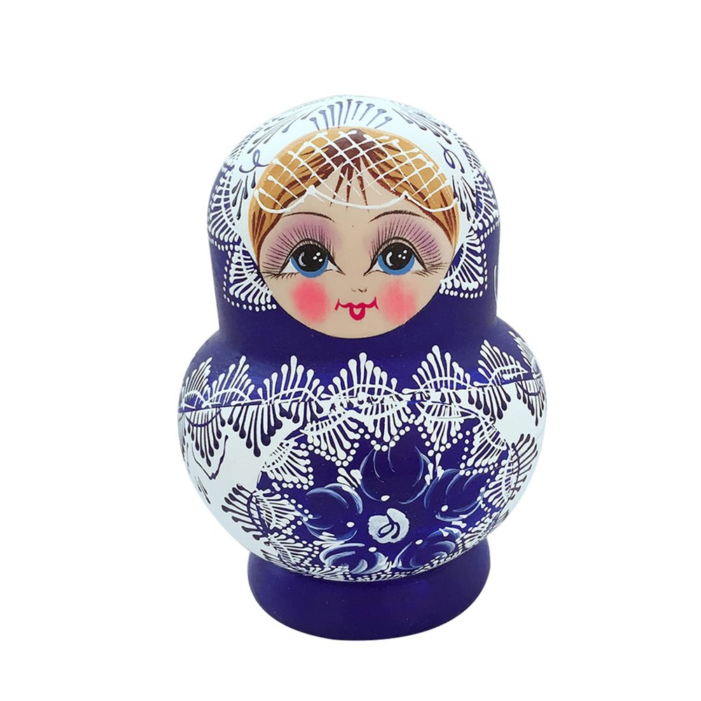 ink2055 10Pcs/Set Doll Creative Handmade Big Belly Matryoshka for Living Room