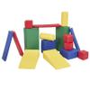 ECR4Kids SoftZone Soft Builder Blocks, Foam Shapes, Assorted, 16-Piece view 1