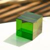 QFkris 2.2inch Crystal Glass Cube Prism Paperweight,Optic Prism Cube Figurine Collectibles for Office or Home Decor,Cool Science Gadgets,Birthday Gift (Green) view 4