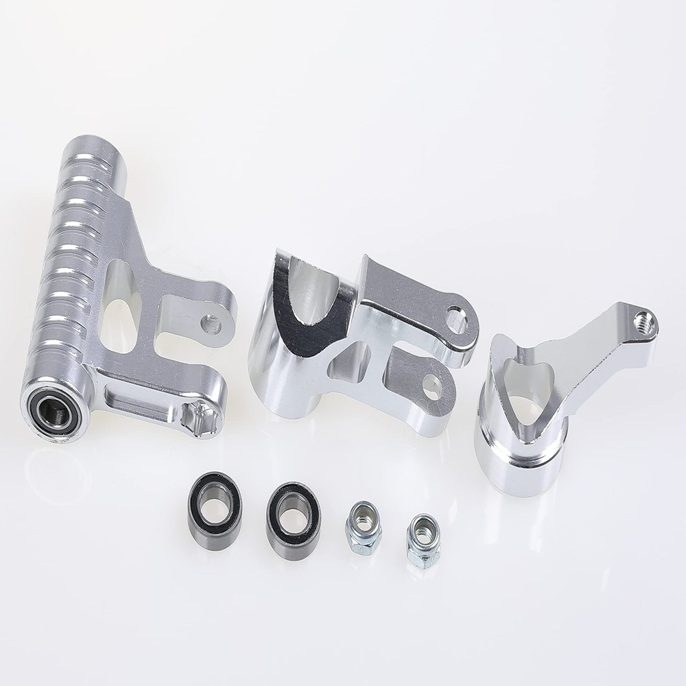 GTBracing RC 1/5 Aluminum Steering System with Bearing Set for 1:5 Gas Car LOSI DBXL MTXL (Silver)