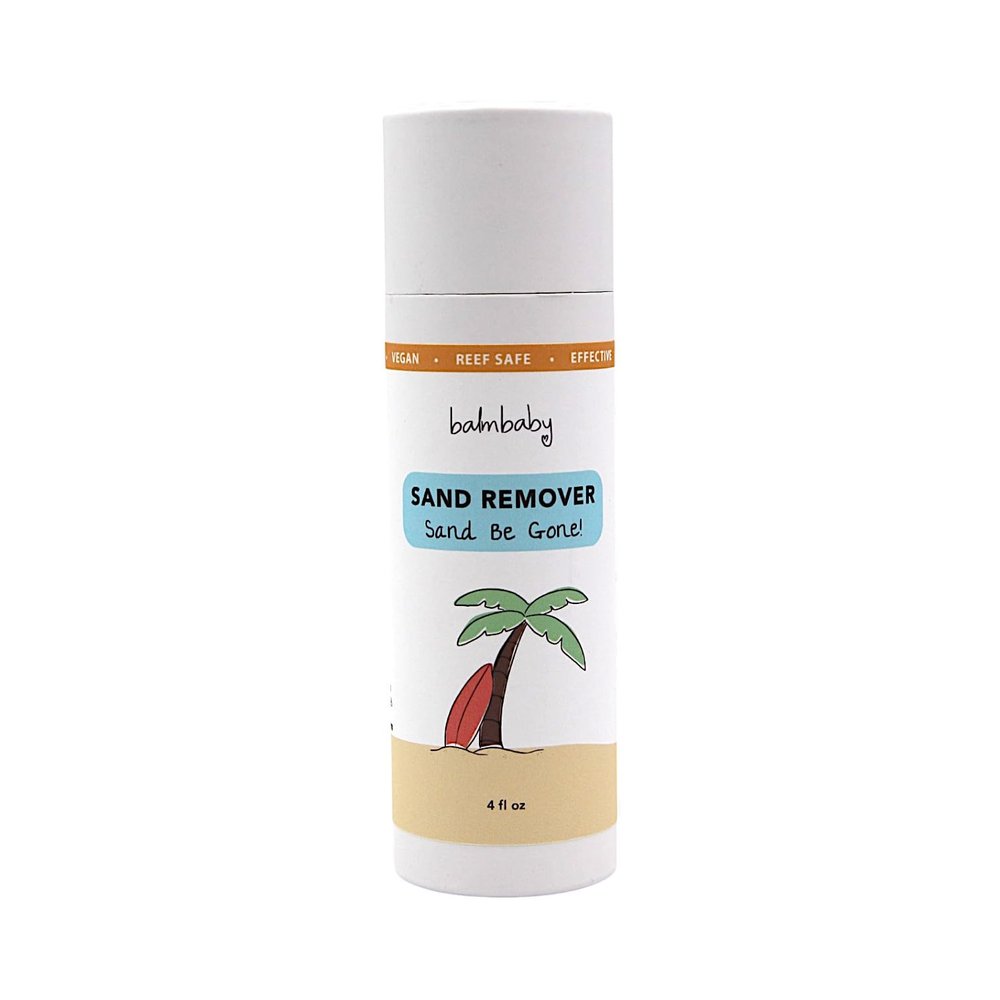 BALM! Baby  Sand Be Gone  All Natural Sand Remover  Zero Waste = Plastic Free - Biodegradable Tube - Ocean Safe - Clean Sandy Feet & Hands at Beach, Sandbox