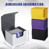 Yookeer 4 Pieces Leather Deck Card Boxes Cards Deck Game Box for Collectible Playing Card Box Compatible with MTG Commander(Black, Purple, Yellow, White,Horizontal) view 2