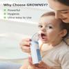 GROWNSY Nasal Aspirator for Baby, Electric Nose Aspirator for Toddler, Baby Nose Sucker, Automatic Nose Cleaner with 3 Silicone Tips, Adjustable Suction Level, Music and Light Soothing Function, Blue view 4