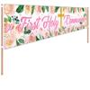 9.8 x 1.6 ft Pink First Holy Communion Banner, Baby Girl 1st Christening Baptism Party Yard Garden Banner, Baby First Holy Communion Decorations Party Supplies, Kid's,Birthday Decor view 1