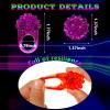 Charniol 200 Pack Light up Rings Novelty Glow In The Dark Rings In 6 Colors Flashing Led Ring Colorful Shining Soft Jelly Rubber for Adult Party Favors Concert Show Supplies view 3
