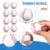 Romooa 32 Pieces Baseball Party Favors Set, 16 Adjustable Baseball Bracelet 16 Mini Sports Stress Ball Foam Theme Party Supplies for Team Sport Birthday Gift(Black) view 3