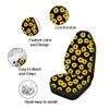 Kuiaobaty 4 Pack Car Seat Covers,Include Front Car Seat Protector and Rear Seat Cover,Sunflower Designs,Green view 4