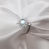 COLORFUL BLING Anxiety Fidget Spinner Ring Fidget Rings for Anxiety Relief Stress Open Adjustable Flower Moon Star Figet Spinning Ring Stackable Ring Fidget Jewelry Women - Moonstone sun Silver view 4