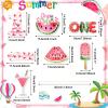 28 Pcs One in a Melon Party Decorations Watermelon Party Decorations Centerpiece Sticks Fruit Watermelon Cutouts Birthday Table Toppers for Summer Baby 1st Birthday Supplies view 2