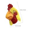 LUOZZY Rooster Mask Halloween Novelty Costume Party Latex Animal head Mask Chicken Cock Cosplay Photo Props - Yellow view 2