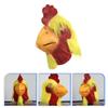 LUOZZY Rooster Mask Halloween Novelty Costume Party Latex Animal head Mask Chicken Cock Cosplay Photo Props - Yellow view 3