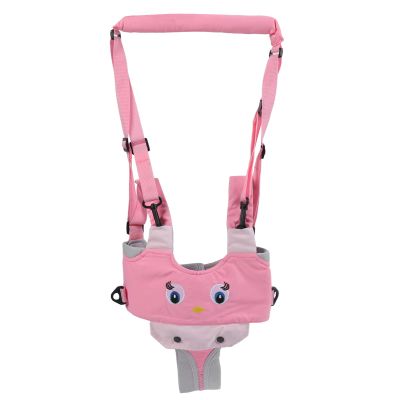 Qionia Baby Walking Harness, Infant Walking Helper, Handheld Toddler Walk Assistant Belt Walk Support Assist Trainer Tool for Infant 8 to 24 Month Old, Support Lifting Type and Pull Back Type(Pink)
