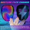 MEGOO Led Mask with Gesture Sensing | Light up Transforming Face Mask | Cool Digital Glow Mask | Perfect Gifts for Halloween Christmas Rave Dj Party Birthday view 4