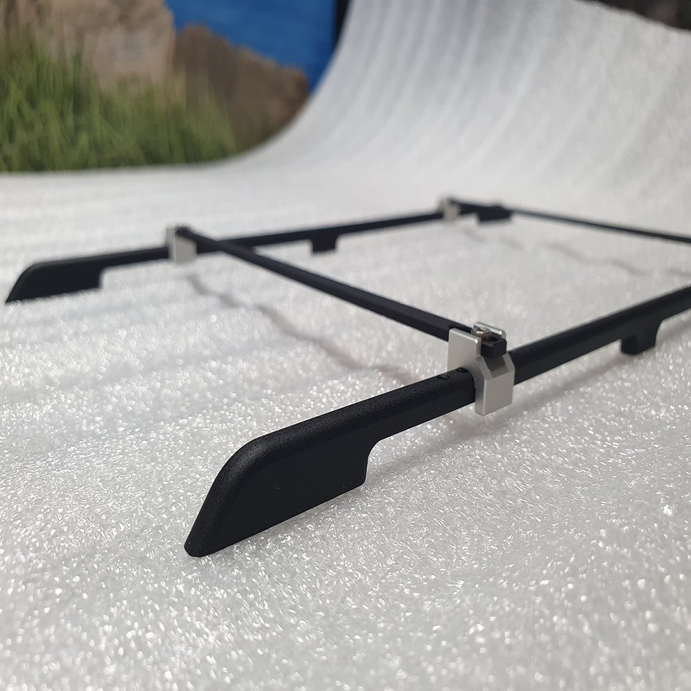H-TECH RC CNC Aluminum Metal Roof Rack for Traxxas TRX4 Ford New 2021 Bronco 1/10 Accessories (Black)