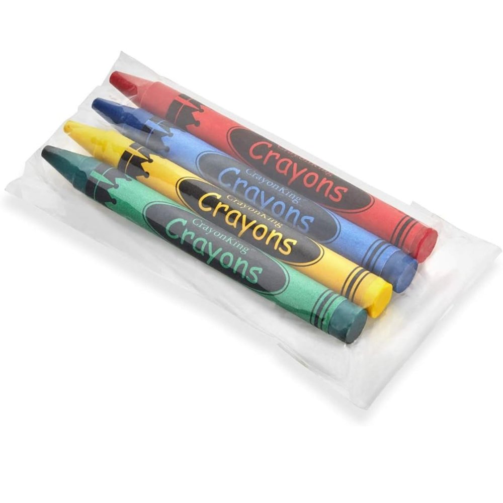 CrayonKing 150 Sets of 4-Packs (600 Bulk Crayons)  Non-Toxic, Individually Wrapped, Perfect for Parties, Restaurants, Classrooms & More