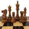 Acacia and Black 4 5/8 Inch King Double Queens Anderssen Staunton Chess Men Set - NO Board or Storage view 3