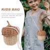 Garneck Kids Woven Hand Bag Rattan Children Bag 4.72X2.75X2.75in view 2