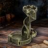 AUSPDICE DND Dice Tower Castle and Tray Retro Dice Rolling Tower for Dungeons and Dragons RPG Tabletop Games (Brushed Brass Color) view 1