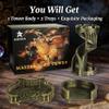 AUSPDICE DND Dice Tower Castle and Tray Retro Dice Rolling Tower for Dungeons and Dragons RPG Tabletop Games (Brushed Brass Color) view 2