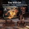 AUSPDICE DND Dice Rolling Tower Castle for D&D Dungeons and Dragons Role Playing Games Retro Themed (Red Copper Color) view 2