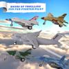 Crelloci 5 Pack Army Airplane Toys Set Military Fighter Jet Die Cast Plane Metal Aircraft Toy, Pull Back Play Vehicle Aircraft Gift for Kids Boys Girls Children 3+ Years Old view 2