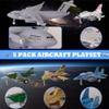 Crelloci 5 Pack Army Airplane Toys Set Military Fighter Jet Die Cast Plane Metal Aircraft Toy, Pull Back Play Vehicle Aircraft Gift for Kids Boys Girls Children 3+ Years Old view 3