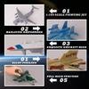 Crelloci 5 Pack Army Airplane Toys Set Military Fighter Jet Die Cast Plane Metal Aircraft Toy, Pull Back Play Vehicle Aircraft Gift for Kids Boys Girls Children 3+ Years Old view 4