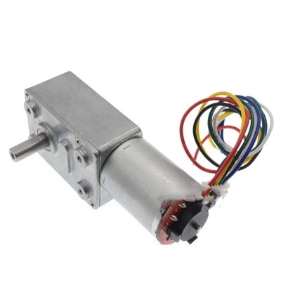 Jinxiaobei Small Dc Gear Motor JGY370 6v Curtain Rotating Motor Wiper Motor Gear Reduction Motor with Encoder (Speed : 6rpm, Voltage : 12V)