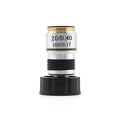 Lab Microscope Slides 20X Biological Microscope Objective Parts Accessories Microscope Parts (Color : Silver)