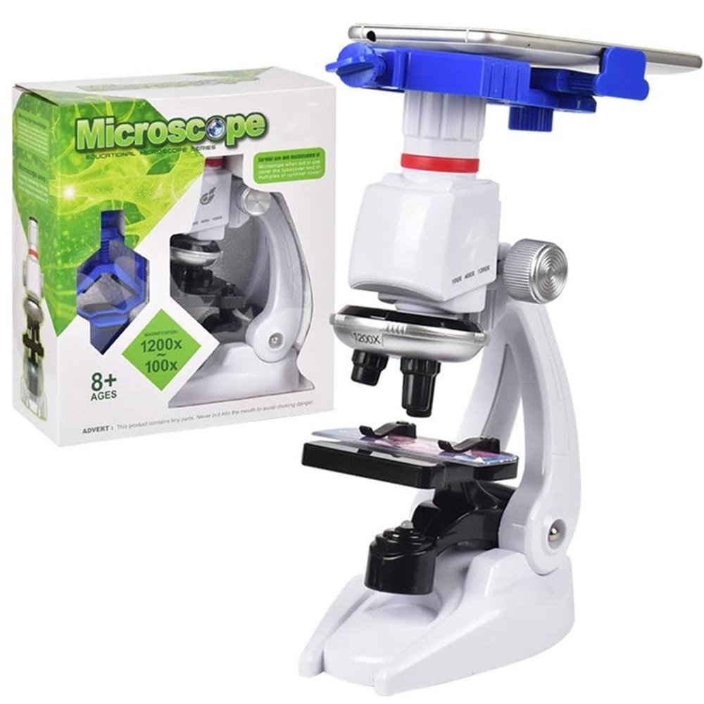 Lab Microscope Slides 100X 400X 1200X Microscope Compound LED with Phone Holder Microscope Parts