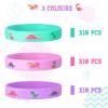 Chivao 30 Pack Dinosaurs Silicone Bracelets Pink Rubber Wristbands for Women Dinosaur Party Favors Birthday Party Supplies Gifts Bags Stuffers view 2