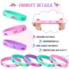 Chivao 30 Pack Dinosaurs Silicone Bracelets Pink Rubber Wristbands for Women Dinosaur Party Favors Birthday Party Supplies Gifts Bags Stuffers view 3