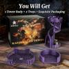 AUSPDICE Dice Tower Castle Retro DND Dice Rolling Tower and Tray for Dungeons and Dragons RPG Tabletop Games (Metallic Purple Color) view 2