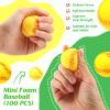 HyDren 100 Pack Mini Softball Stress Ball Bulk Sport Valentine's Gifts Foam Yellow Baseball Stress Balls with Storage Bag Sport Party Favors Birthday Supplies (4cm) view 4