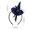 Dzrige Halloween Witch Hat Headband Witch Spider Web Headwear Witch Hat Headpiece Accessories for Halloween Party Cosplay (Purple) view 2
