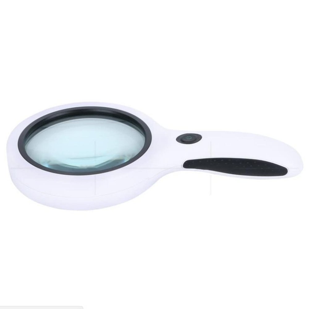 Microscope Accessories Kit 4X Power 100mm Double Lens Handheld LED Illuminated Toy with 18pcs Lamps Microscope Slides