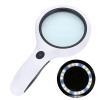 Microscope Accessories Kit 4X Power 100mm Double Lens Handheld LED Illuminated Toy with 18pcs Lamps Microscope Slides view 3