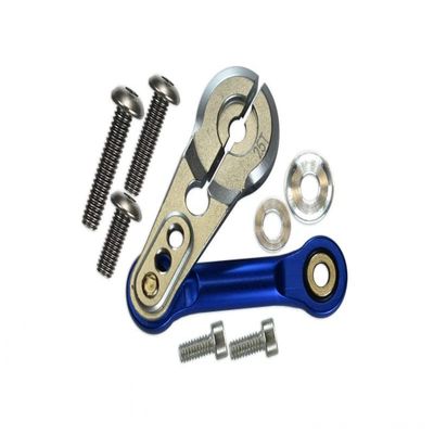 12Pc Set Upgrades Aluminum Tie Rod+25T Servo Horn ARRMA 1/8 KRATON ARA106040T1, ARA106040T2 / Typhon ARA106046 / Talion ARA106048 / Outcast ARA106060 RC Cars by GPM (Silver)