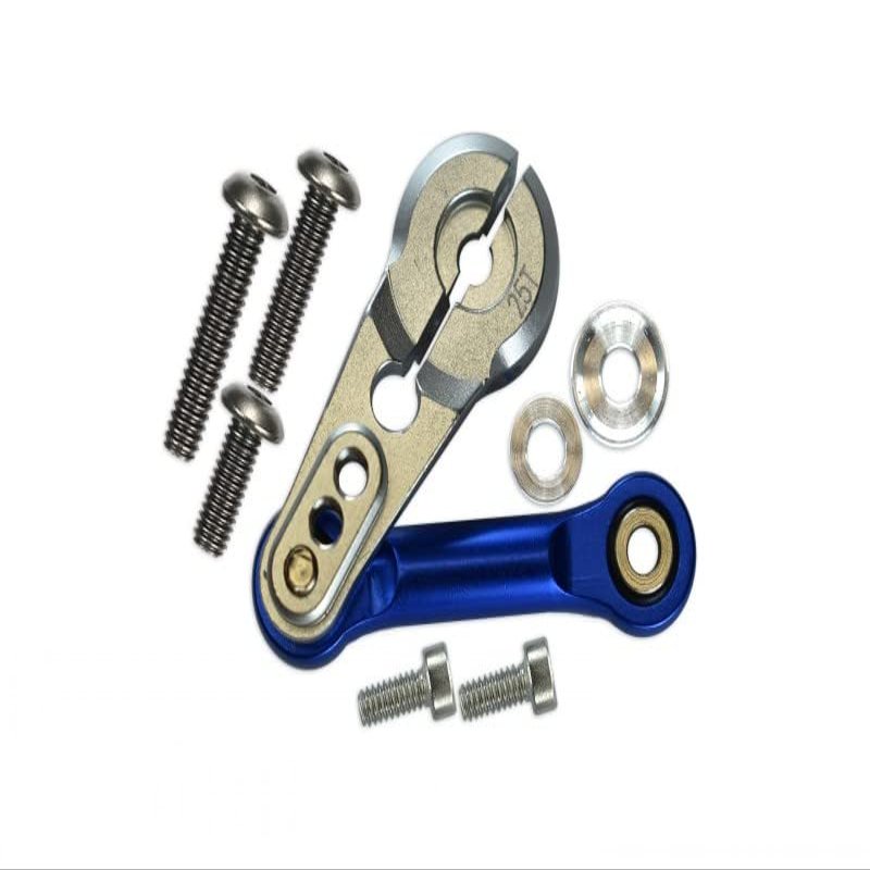 12Pc Set Upgrades Aluminum Tie Rod+25T Servo Horn ARRMA 1/8 KRATON ARA106040T1, ARA106040T2 / Typhon ARA106046 / Talion ARA106048 / Outcast ARA106060 RC Cars by GPM (Silver)