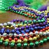 GiftExpress 12 pack Mardi Gras Beads Necklace, Assorted Metallic Colors Disco Ball Beaded Necklaces, Mardi Gras Throws, St Patrick's Day Beads, Party Beads Costume Necklaces view 2