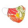 Coradorables Groovy Hibiscus Face Mask poly cotton with cotton lining nose covered oblong shape elastic ear straps view 4