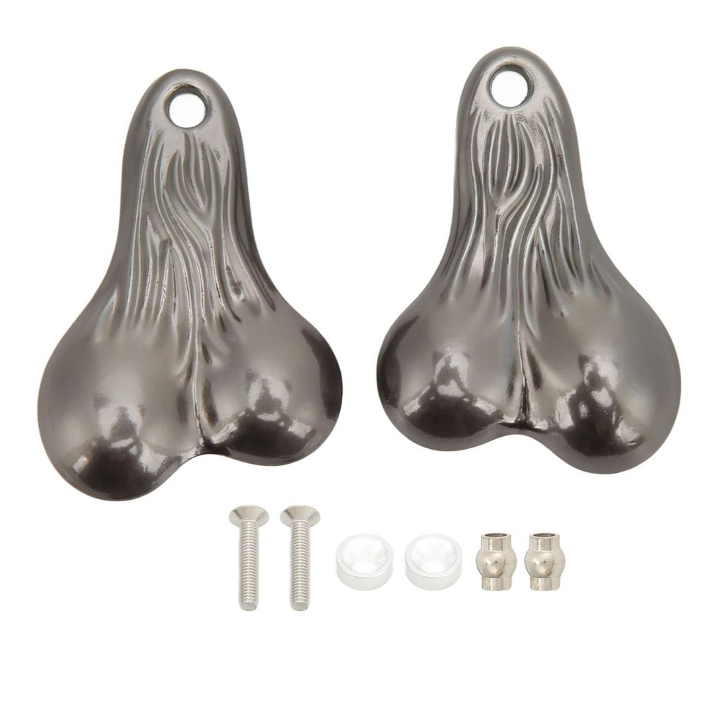 DJDK Hanging Truck Balls Nuts,Bumper Balls Bull Nuts Zinc Alloy Hanging Truck Balls Nuts for 1/10 Universal RC Cars(Titanium)
