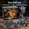 AUSPDICE DND Dice Tower - 36 Step Retro Color Tower for High Randomness in Table Games Like Dungeons and Dragons - Perfect Role Playing Game Gift (Ancient Silver Color) view 2