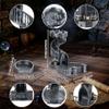 AUSPDICE DND Dice Tower - 36 Step Retro Color Tower for High Randomness in Table Games Like Dungeons and Dragons - Perfect Role Playing Game Gift (Ancient Silver Color) view 4