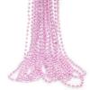 GiftExpress 12 Pcs Baby Pink Beaded Necklace for Gender Reveal Party, Princess Girl Party Favor, Mardi Gras Beads Necklace, Mardi Gras Throws, Metallic Shiny Pink Party Beads Costume Necklaces view 1