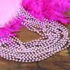GiftExpress 12 Pcs Baby Pink Beaded Necklace for Gender Reveal Party, Princess Girl Party Favor, Mardi Gras Beads Necklace, Mardi Gras Throws, Metallic Shiny Pink Party Beads Costume Necklaces view 3