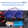ACEKEEPS 540 550 RC Motor Heatsink with Double Fans for 1/10 Traxxas TRX4 Axial SCX10 90047 D90 RC Crawler (Blue) view 2