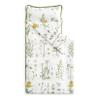 Wake In Cloud - Toddler Nap Mat with Pillow and Blanket, 100% Cotton Fabric, for Kids Girls Ages 3 Plus in Daycare Kindergarten Preschool, Sleeping Bag, Botanical Flowers, Yellow White, Standard view 1